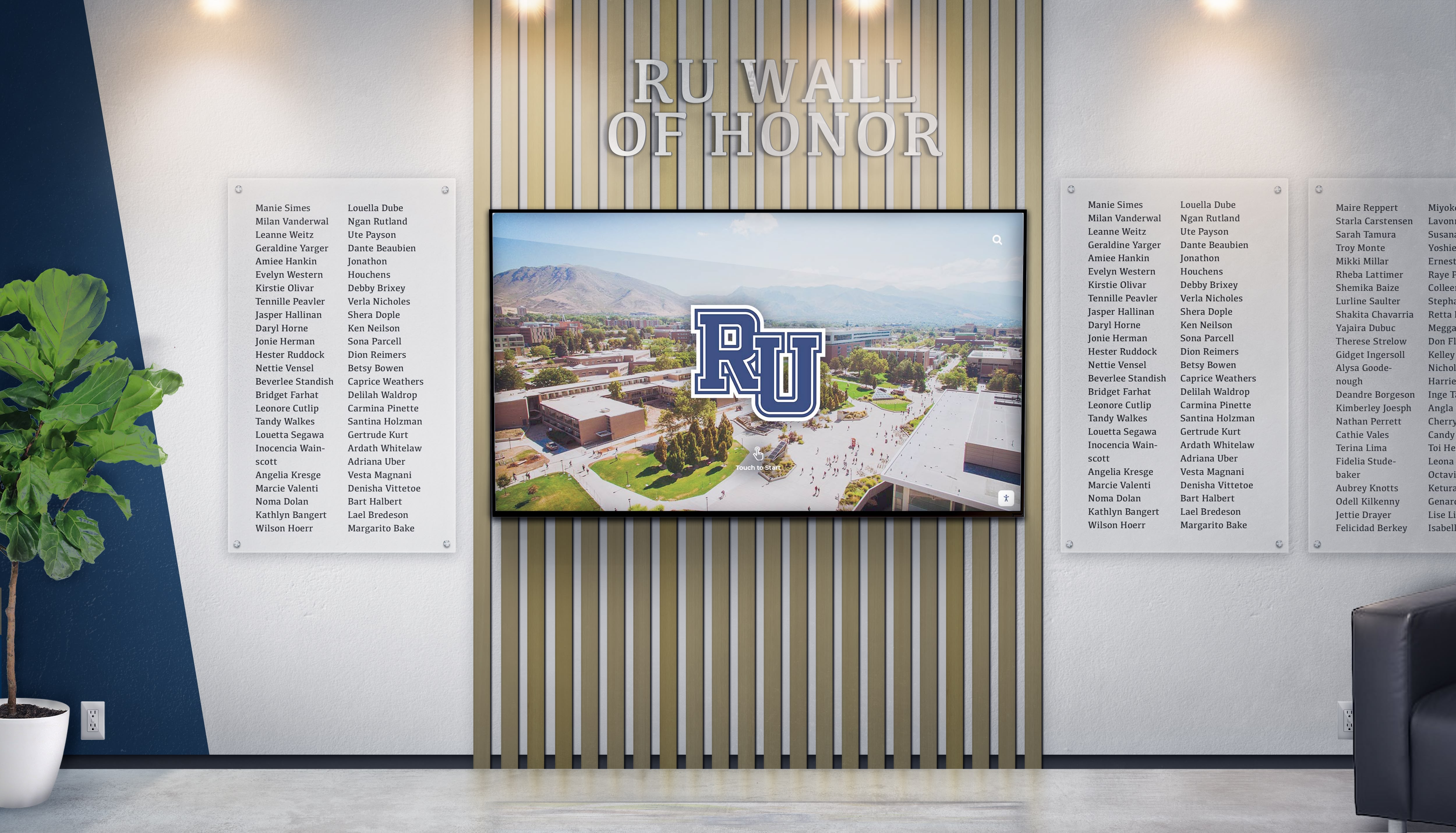 Comprehensive digital memorial system with multiple recognition displays