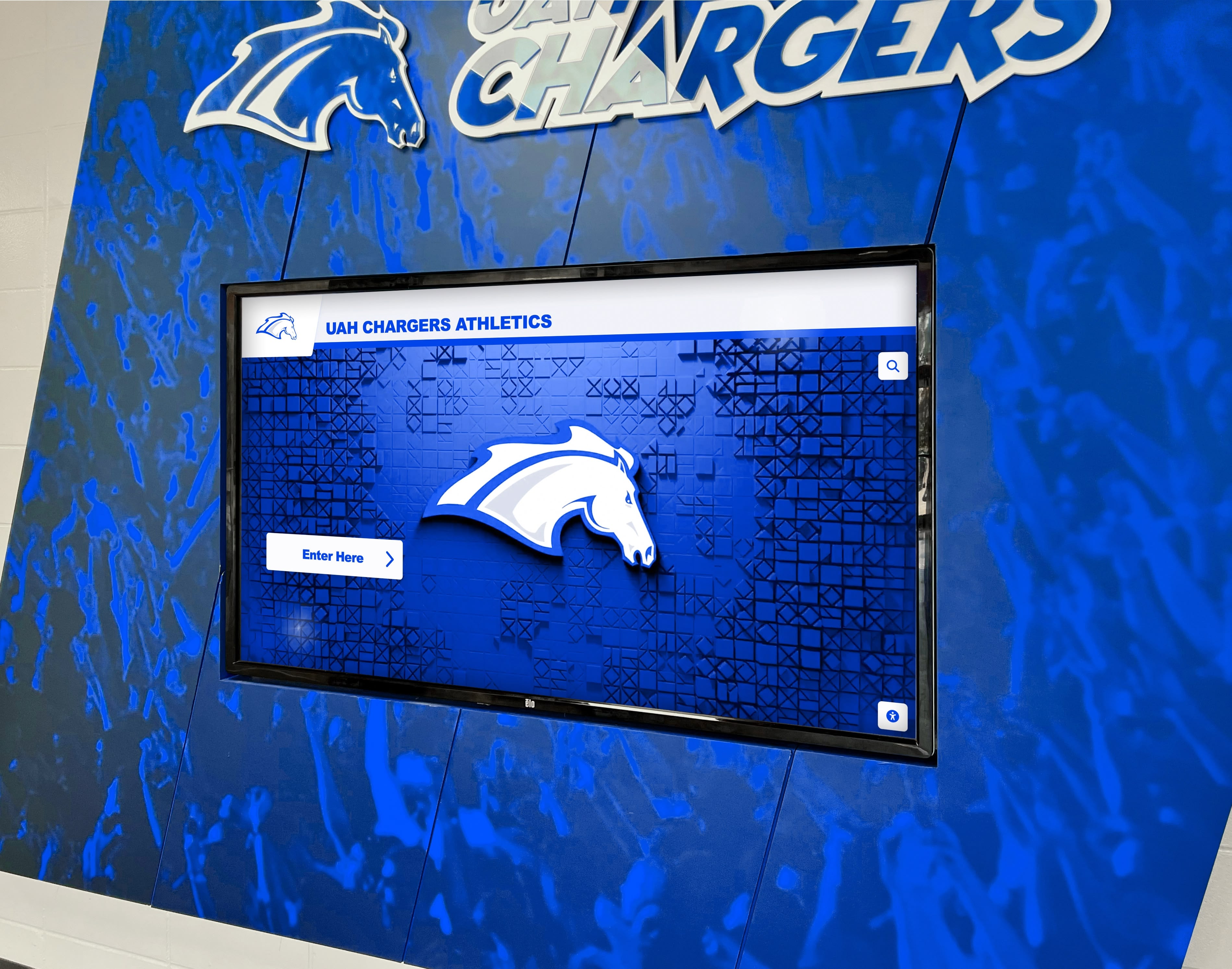 Digital scoreboard in athletic facility